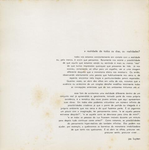 Página do catálogo da Exposição Realismo
